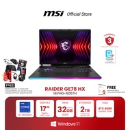 MSI NOTEBOOK Raider GE78 HX 14VHG-605TH | 17" QHD+ IPS | Intel® Core™ i9-14900HX |  NVIDIA GeForce RTX 4080 | 32GB (16x2) DDR5 | 2TB NVMe PCIe Gen4x4 SSD | |Windows 11 Home (โน้ตบุ๊ก) [Preorder จัดส่งภายใน 7-15 วัน]