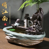 Chinese Style Rockery Flowing Water Ornaments Living Room Feng Shui Wheel Fountain Desktop Water Circulation Decorations Office Money C