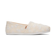 TOMS รองเท้าลำลองผู้หญิง สลิปออน รุ่น Alpargata Natural Embroidered Floral (CC) รองเท้าลิขสิทธิ์แท้