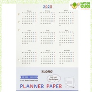 A5 Paper Planner notebook with cuffs 96 pages 120gsm Klong MS 963 6 Holes