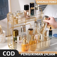 Cosmetic Storage Box / Closet Bedroom Shelf / Double Layer Makeup Shelf / Luxury Cosmetic Makeup She