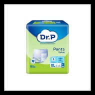 Dr. P Value Level 6 Absorbency Adult Pant Diaper M10/ L9/ XL8 (1 Pack) - 2x Skin Protection with Qui