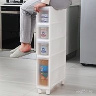 Transparent Storage Cabinet Gap Cabinet Jump Gap Cabinet Drawer-Type Bathroom Storage Cabinet Plasti