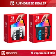 Nintendo Switch OLED Console - Official Singapore Set - Neon Red/Blue White Splatoon 3