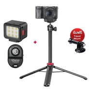 Ulanzi MT44 Vlog Tripod ขาตั้งกล้องมือถือ ไม้เซลฟี่ หัวจับในตัว ยืดได้สูง 149 ซม. พกพาสะดวก สำหรับถ่