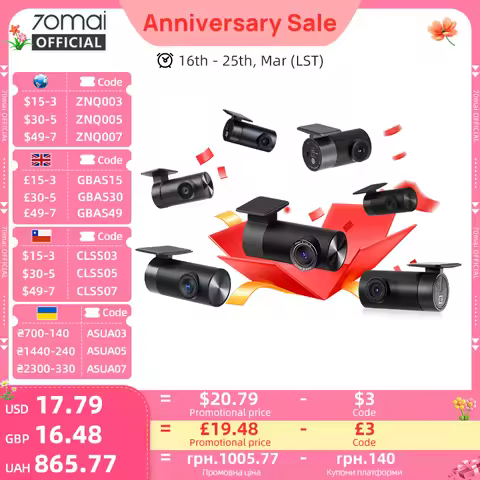 70mai Rear Cam RC06 RC11 RC12 RC14 RC22 Interior FC02 for 70mai 4K A810 A800SE 70mai A510 A200 A500S