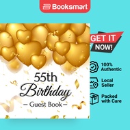 55th Birthday Guest Book - Hardback - English - 9788395823053