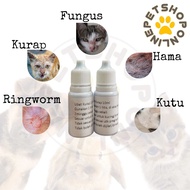 Ubat Kurap 10ml Ubat Titis Kurap Fungus Ubat Kutu Kucing Arnab 10ml