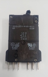 เบรกเกอร์แผงวงจร Thermal-Magnetic Circuit Breaker 2210-S211-P1M1-H111-6A
