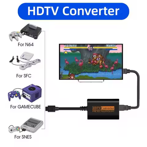 HDTV Converter Cable Adapter to HDMI Converter N64 HDMI for Nintend 64 Gamecube SNES NGC Plug And Pl