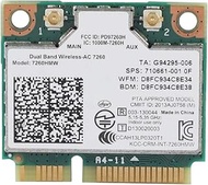 ciciglow Network Card, Wireless Rate 2.4G + 5G (300M + 867M) Half Mini Interface Pci-E for Intel 726