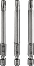 HARFINGTON 3pcs TT30 Security Torx Head Screwdriver Bit 3" (75mm) Long 1/4" Hex Shank Magnetic Tampe