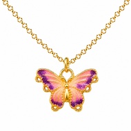 999.9/24k 5G Pure Gold Butterfly Pendant Emas999(Purple Series)