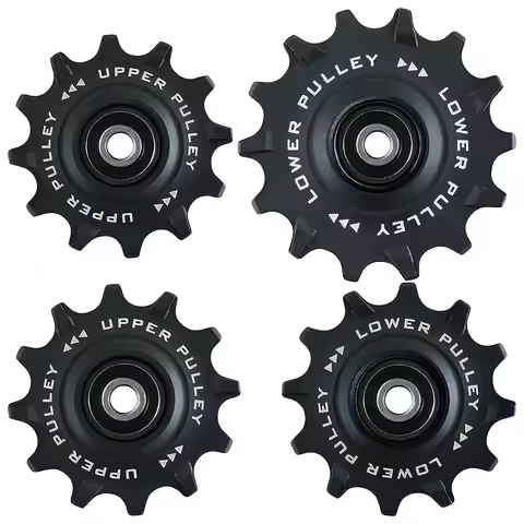 12T+12T 12T+14T Oversized Ceramic/Steel Bearing Jockey Wheel Pulley Set for 10/11Speed Gravel Rear D