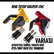 Cnc caliper Cover for nmax - vixion - satria fu - lexi - aerox - ninja 150 - Silver - MF MOTORCYCLE 