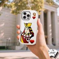Poker Case OPPO queen《Q》Paker Lucky hearts OPPO A3X A60 A79 A58 A78 A38 A18 A98 A76 A54S A96 A95 A74