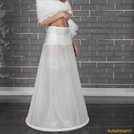 Autumnan1 Floor-length Petticoat Crinoline Women Underskirt Slip Performance Petticoat with Hoops Br