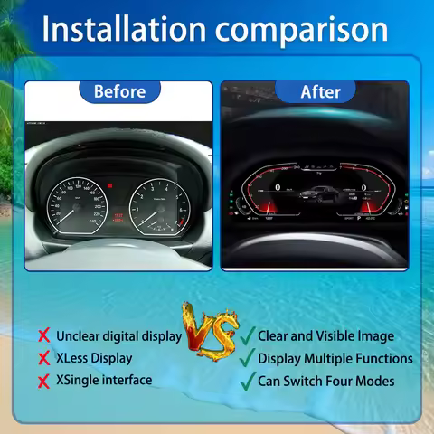 For BMW 1 series 120i E81 E82 E87 E88 2004-2011 Car smart LCD Digital Dashboard 11'' linux System Pl