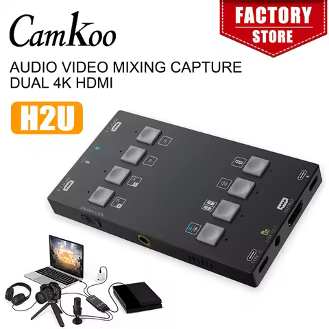 CAMKOO H2U compatible with dual 4K HDMI audio and video capture cards suitable for live streaming vi