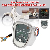 Retro Speedometer Tachometer Odometer Instrument for Honda Passport Cub C50 C70 C90 C70MK3 Universal