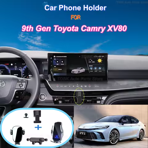 Car Phone Holder Special Fixed Base For Toyota Camry XV80 9th Gen 2024 2025 Wireless Charging Strong