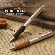 Uni三菱中性笔UMN-515橡木握复古原木办公签字笔 0.5mm Black Gel Pen Smooth Writing Office School Supplies Ballpoint Pen 
