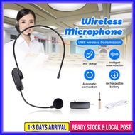 UHF Wireless Microphone Universal Headset Handheld Mic System With 3.5mm Plug Receiver 165ft Long Range Hands Free for Teachers, Fitness Instructors Support for Voice Amplifier Speaker