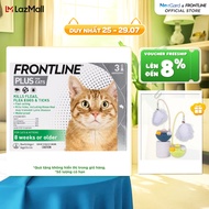Frontline Plus - Tuýp nhỏ gáy phòng & trị ve rận bọ chét (trứng ấu trùng con trưởng thành) dành cho 