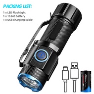 Alonefire X66 sáng cao P50 LED Đèn pin mini Loại-C Đèn pin sạc USB Ba Lô Túi ngoài trời không thấm n