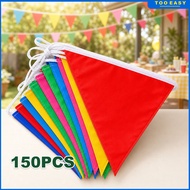 150Pcs 100M Triangle Banderitas Fiesta Flags Colorful Bunting For Outdoor Party Celebration Decor