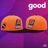 Adjustable Baseball Cap Men's Mitchell & Ness Orange/Black Phoenix Suns Side Core 2.0 Snapback Hat  