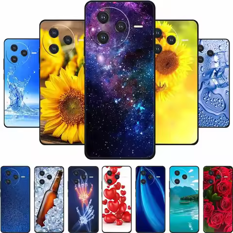 For Xiaomi Poco F7 Pro Case F7Pro Coque Black Silicone Soft TPU Back Cover For Xiaomi Poco F7 Ultra 