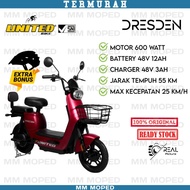 SUPER PROMO!!! Sepeda Listrik E-Moped DRESDEN - Bonus HELM
