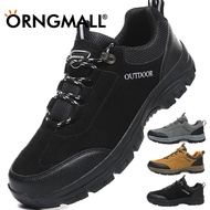 ORNGMALL Men Hiking Shoes Waterproof Leather Sneakers Men Boots Outdoor Men Hiking Boots Work Shoes Plus Size 47 48 49