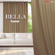 IP CURTAIN BELLA Curtain 95% Blackout Camel Matte Plain ReadyStock UV Protect Hook (Cangkuk)/Ring