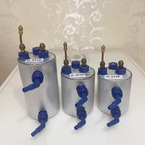 0.1HP 0.3HP 0.5HP miniature titanium tube evaporator, fish tank chiller, seafood titanium cannon eva