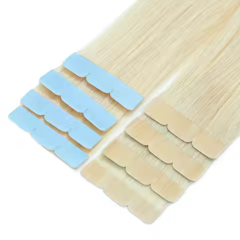 Mini Tape Hair Extensions Human Hair Natural Tape in Hair Extentions 3x0.8cm Invisible Tape 10pcs/pa