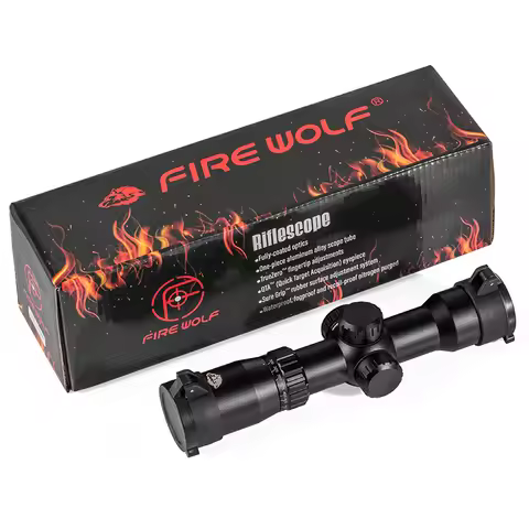 FIRE WOLF 1.5-5X32 Red Dot Green Glow Optical Scope IRG Crossbow Short Hunting Rifle Scope FIRE WOLF