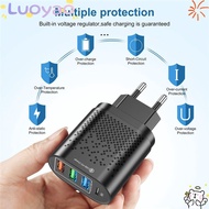 LUOYAO Charger Adapter Portable 48W Type C 3 USB Charger for   Huawei