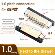 1.0mm Pitch FFC/FFC Patch Connector Horizontal Drawer Front Lock Contact Lower Contact 4P-35P Flexib