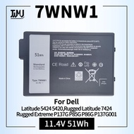 7WNW1 Laptop Battery for Dell Latitude 5424 5420 Rugged Latitude 7424 Rugged Extreme P137G P85G P86G