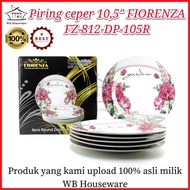 Piring makan saji ceper 105" / piring set motif FIORENZA - FZ-812-DP-105R