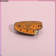 Creative English Text "Almost Beautiful in Every Aspect" Enamel Brooch Leather Tape Measure Backpack Badge Souvenir Metal Badge Accessories Gift for Friends