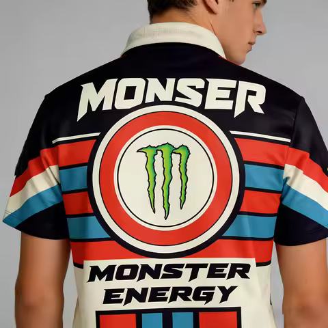 Monster Energy Men's Polo Shirt Outdoor Exercise Fitness Training Shirt Hot Selling 3D Printing Golf