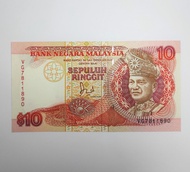 Malaysia Old Banknotes RM 10 Jaafar Sign ( High Grade - Series Number May Different)