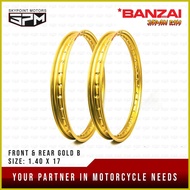 ◲ ☏ ✤ 2PCS BANZAI RIMS (JAPAN RIM) (PAIR) 1.40 X 17