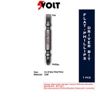 Flat-Phillips (-)/(+) magnetic screwdriver bit H1/4*65L*PH2*PH2 65 mm S2M material