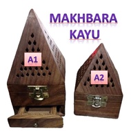 Pyramid Wooden / Mabkhara incense burner / incense / gaharu drawer