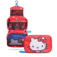 murmur旅行收納三摺盥洗包 | hello kitty(經典紅)
