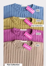 ATASAN Knit Modis Baju Knit Lengan Panjang Wanita Kekinian